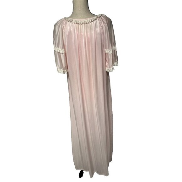 Berkliff Women’s 2 Pc. Nightgown Set Peignoir Light Pink M Flawed - Picture 2 of 12